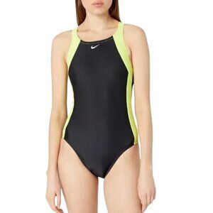 NWT Nike Fast Back Lemon Venom One Piece Swimsuit Sz. 8